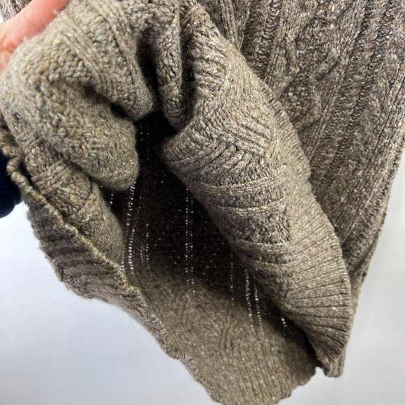 LRL Lauren Jeans Co Wool Blend Cable-Knit Grey Brown Sleeveless Women Dress Sz L - Picture 14 of 15